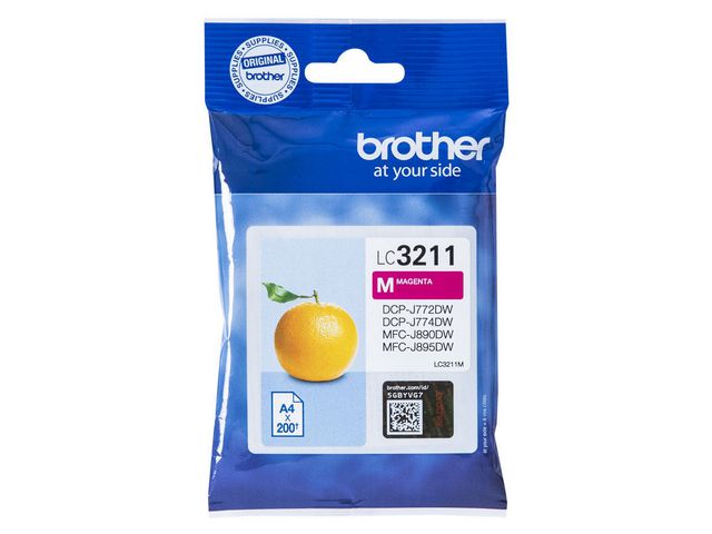 Brother Bläckpatron LC3211 Magenta, st