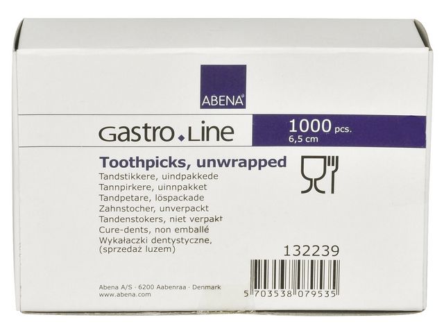 ABENA Tandpetare rund lösförpackade, fp om 1000 st