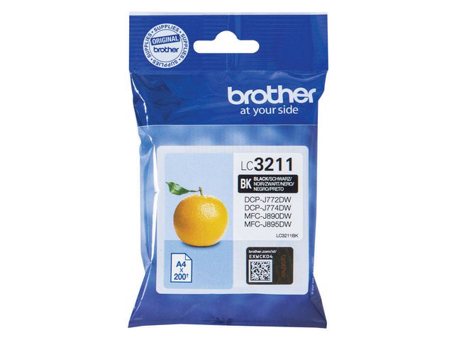 Brother Bläckpatron LC3211BK Svart, st