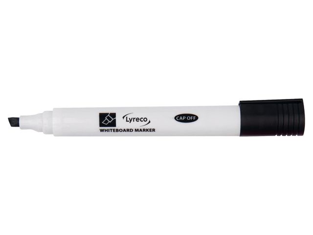 Lyreco Whiteboardpenna drywipe sned svart, fp om 10 st