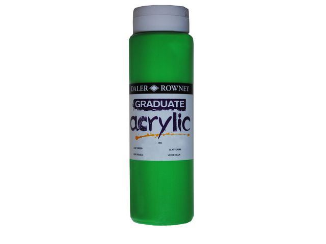 DALER-ROWNEY Akrylfärg 500 ml grön, flaska om 500 ml