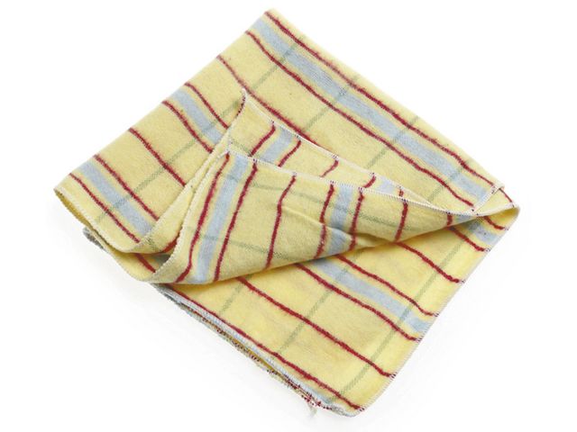 NORDEX Dammtorknings- och rengöringsduk i bomull, 450 x 450 mm, gul- och vitrandig, st