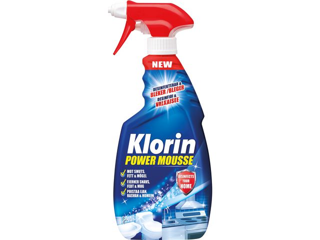 Klorin Grovrengöring Power Mousse 500ml, flaska om 500 ml