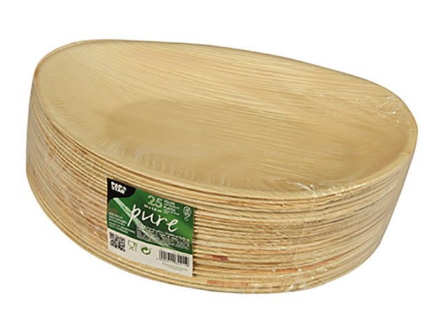 PAPSTAR Tallrik Palmblad 26x17x25cm, fp om 25 st