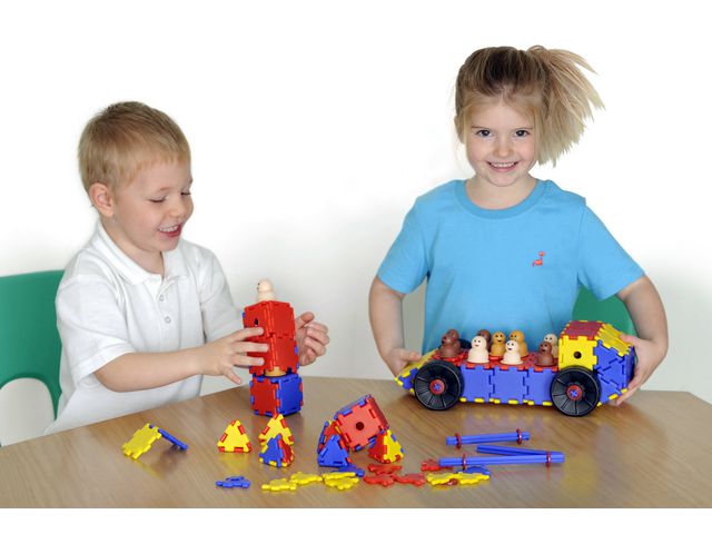 Polydron Junior set, fp om 124 st