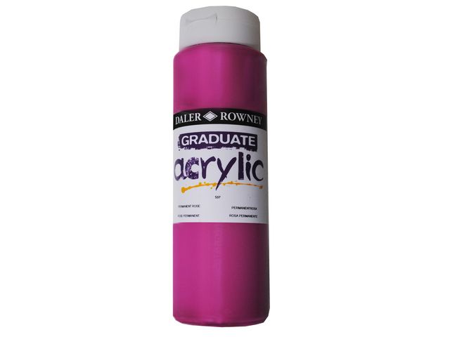 DALER-ROWNEY Akrylfärg 500 ml rosa, flaska om 500 ml