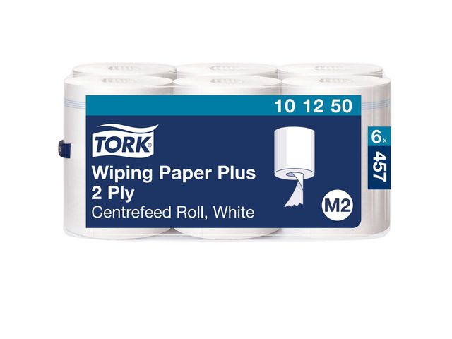 Tork Torkrulle Plus M2 2-lager vit, rulle om 160 m