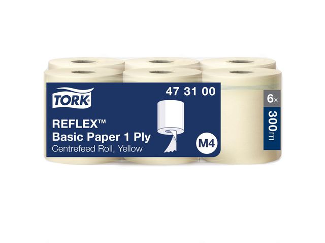 Tork Torkrulle Reflex Basic M4 gul, fp om 6 rullar
