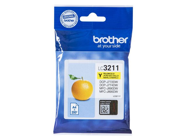 Brother Bläckpatron LC3211 Gul, st