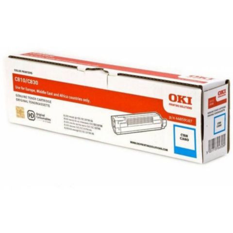OKI Toner, 44059107, cyan, singelförpackning, 44059107, st