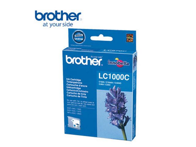 Brother Bläckpatron, LC 1000C, cyan, singelförpackning, LC-1000C, st