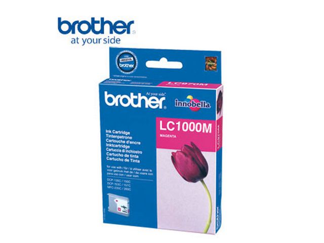 Brother Bläckpatron, 1000M Innobella™, magenta, singelförpackning, LC-1000M, st