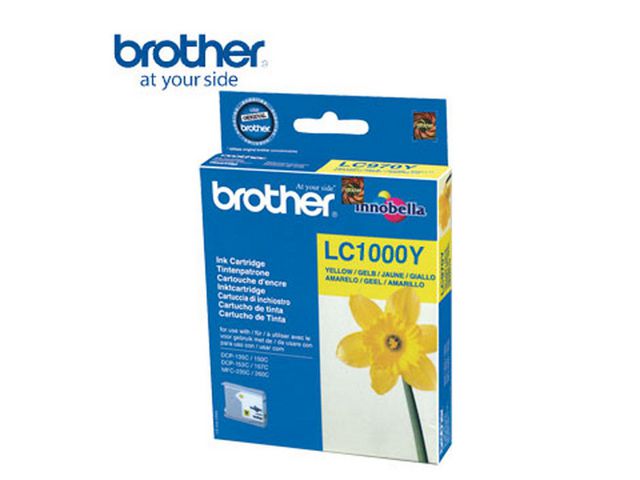 Brother Bläckpatron, LC 1000Y, gul, singelförpackning, LC-1000Y, st