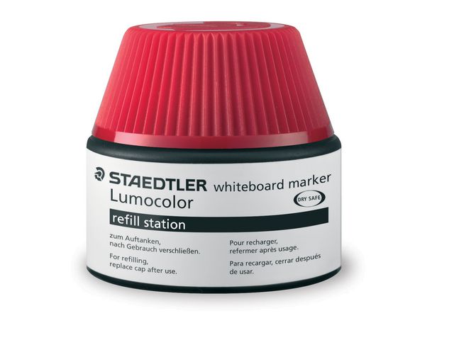 STAEDTLER Lumocolor Refill whiteboard röd, flaska om 30 ml