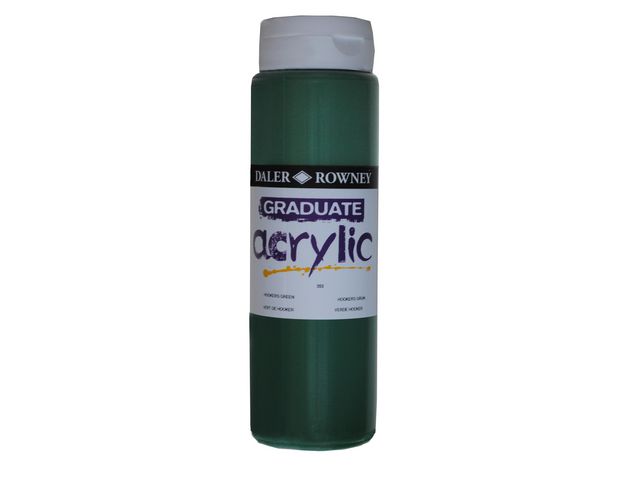 DALER-ROWNEY Akrylfärg 500 ml mörkgrön, flaska om 500 ml