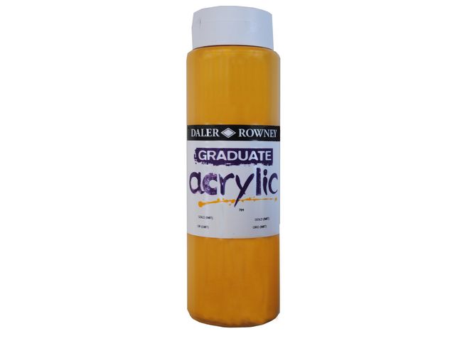 DALER-ROWNEY Akrylfärg 500 ml guld, flaska om 500 ml