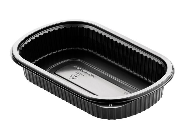 Duni Matlådor i plast med 1 fack, polypropylen, 800 ml, svarta, 240 x 150 x 40 mm, fp om 50 st