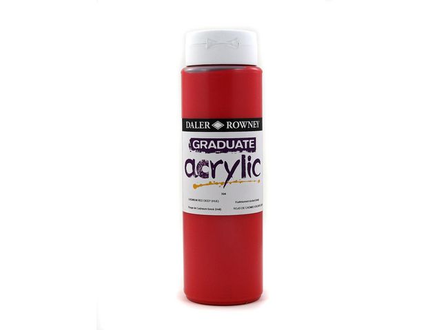 DALER-ROWNEY Akrylfärg 500 ml röd, flaska om 500 ml