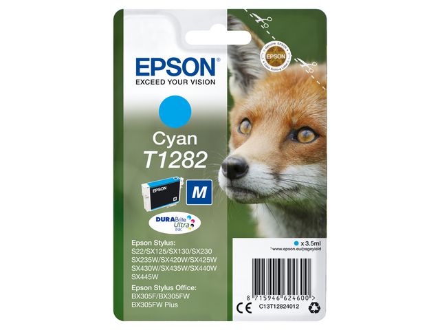 Epson Bläckpatron C13T12824012 Cyan, st