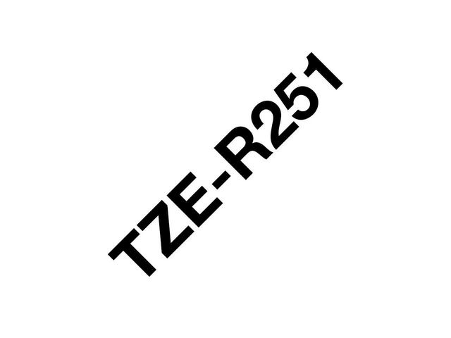 Brother Tape TZER251 24mm Svart på vit, st