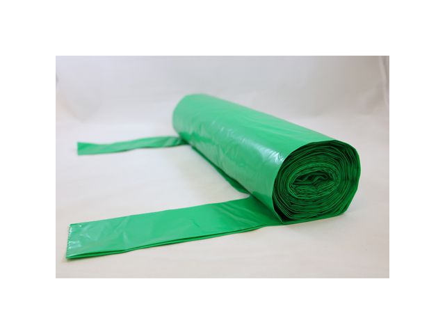 Plastsäck optisk 70L 45my grön, rulle om 25 st