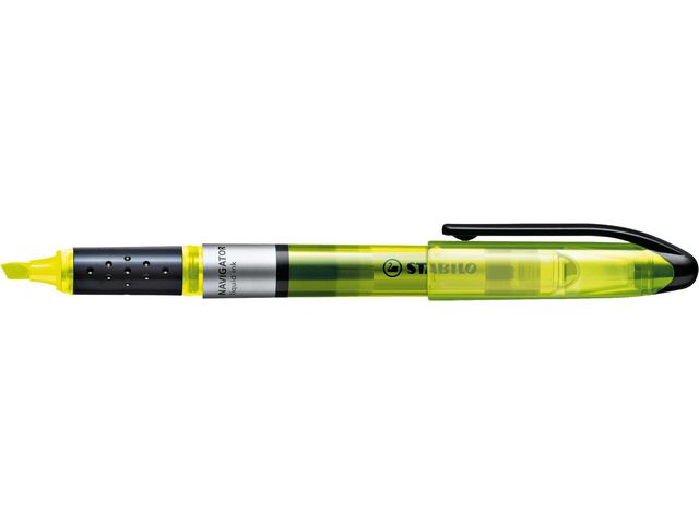 STABILO Överstrykningspenna Navigator gul snedskuren spets 1+4mm 545/24, st