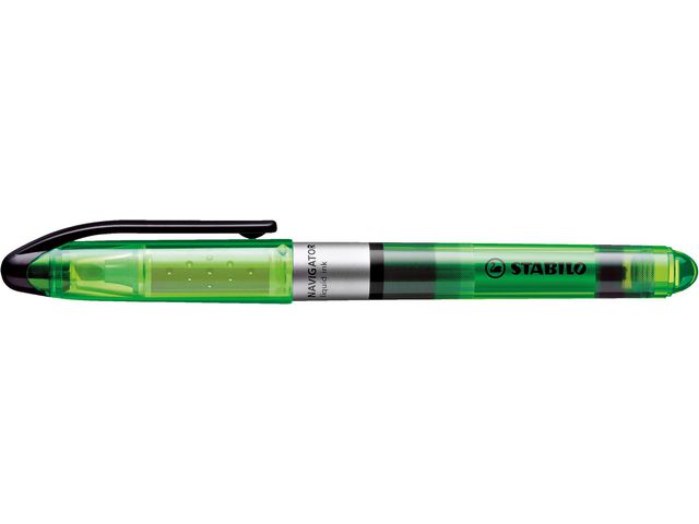 STABILO Överstrykningspenna Navigator grön snedskuren spets 1+4mm 545/33, st