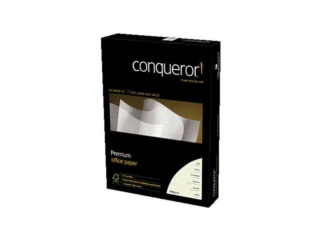 Conqueror Arkivpapper Laid A4 100g ohålat, fp om 500 st