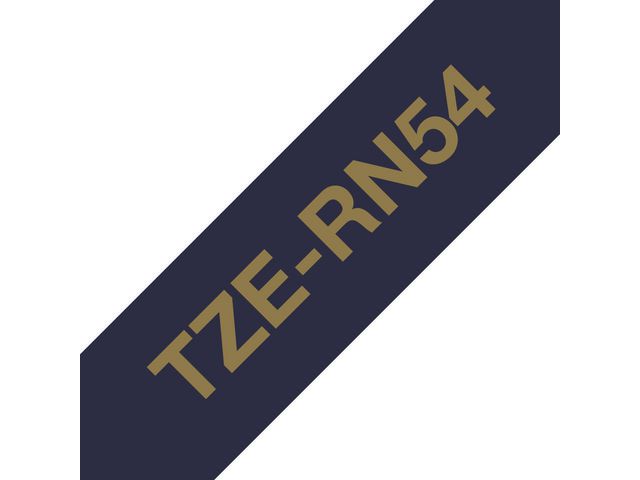 Brother Tape TZERN54 24mm guld på m-blå, st