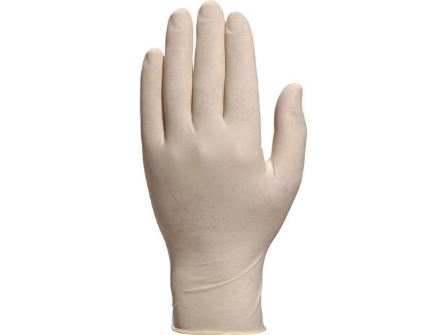 DELTA PLUS Latexhandske Veniclean puderfri 7/8, fp om 50 x 2 st