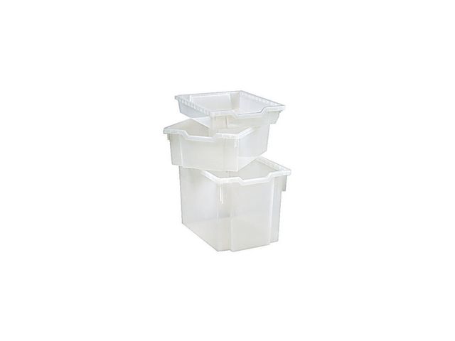 Förvaringsback låg transparent, st