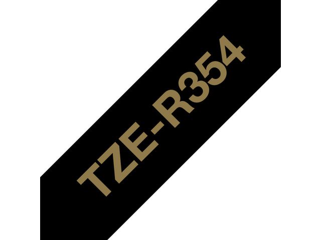Brother Tape TZER354 24mm guld på svart, st