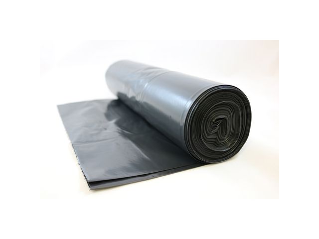Plastsäck LLD 60L 55my svart, rulle om 25 st