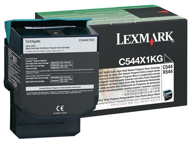 Lexmark Toner C544X1KG, svart, singelförpackning, hög kapacitet, st