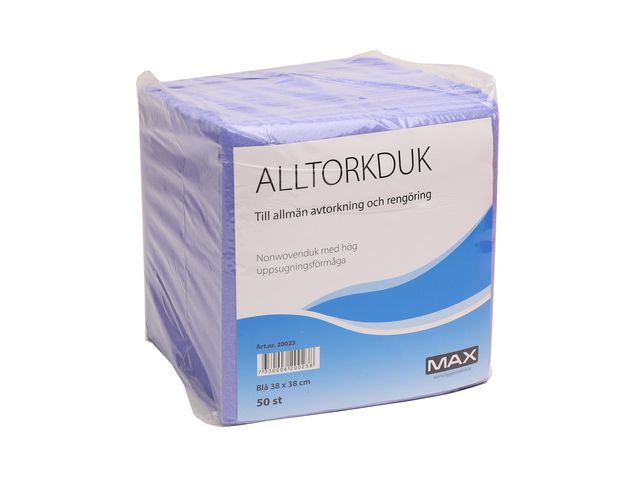 MAX Alltorkduk blå, fp om 50 st