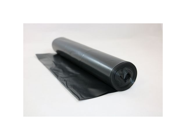Plastsäck latrin LD 70L 80my svart, rulle om 10 st