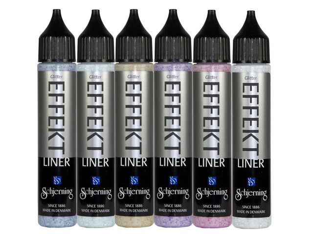 Effektliner glitterfärg 6x28 ml 6/fp, fp om 6 st