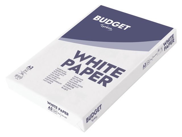 Lyreco BUDGET Kopieringspapper Budget A3 80g ohålat, bunt om 500 blad