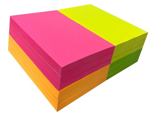 Notes 76x127mm sorterade neonfärger, st