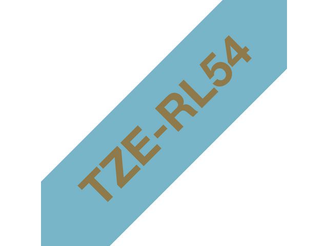 Brother Tape TZERL54 24mm guld på l-blå, st