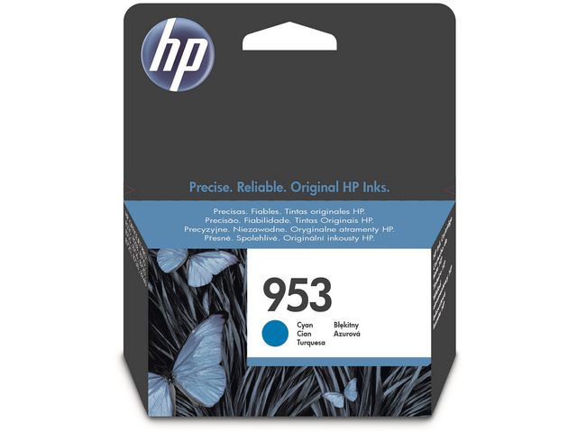 HP Bläckpatron, 953, F6U12AE, cyan, singelförpackning, st