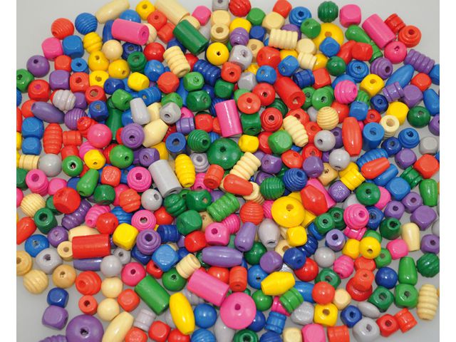 PLAYBOX Träpärlor bas, fp om 0.25 kg