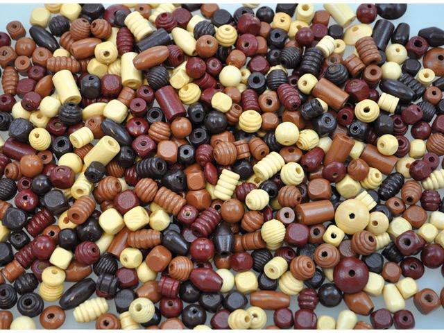 PLAYBOX Träpärlor natur, fp om 0.25 kg