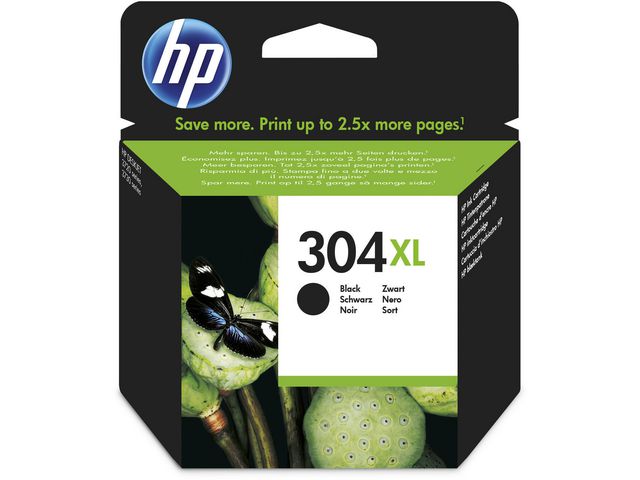 HP Bläckpatron 304 XL med hög kapacitet, svart, singelförpackning, N9K08AE#UUS, st