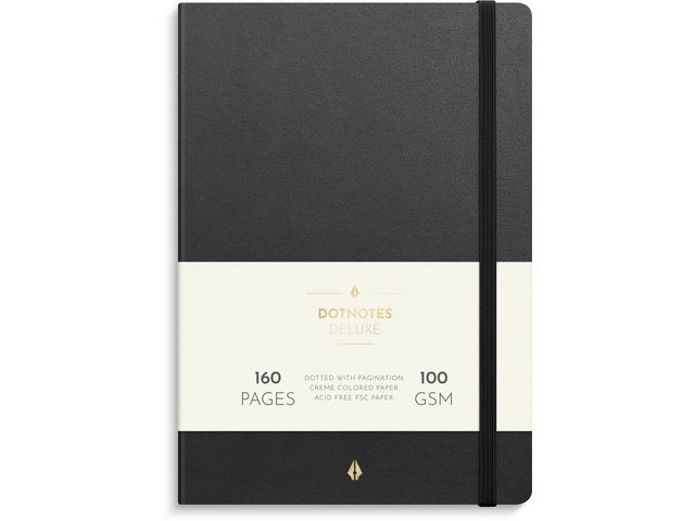 Burde Anteckningsbok A5 Deluxe DotNotes svart, st