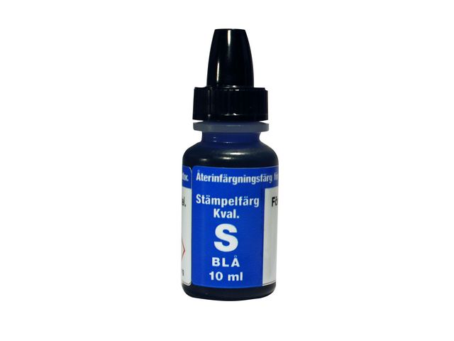Stämpelfärg självfärgande 10ml blå, st