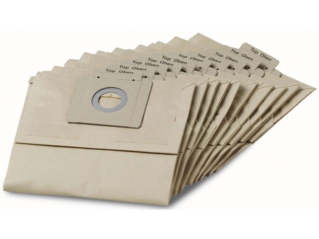 Kärcher Dammsugarpåse Papper T12/1, fp om 10 st