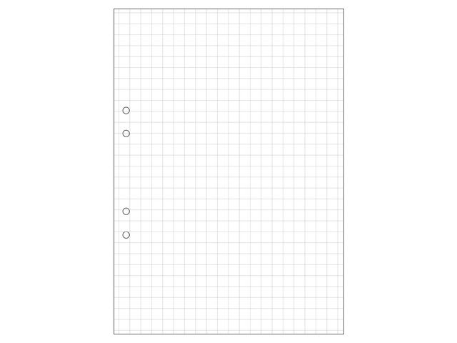Lösblad A4, vitt 70g hålat papper, rutat 10x10mm, fp om 500 blad