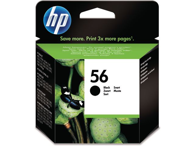 HP Bläckpatron C6656AE 56 Svart, st