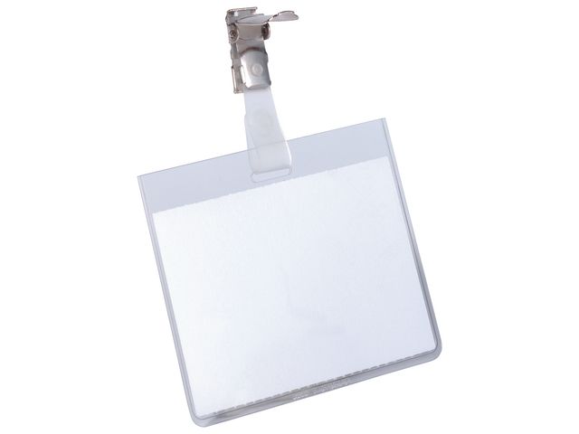 Durable Namnskylt clips liggande, fp om 25 st